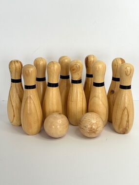 Classic Wooden Bowling Set - Natural Wood